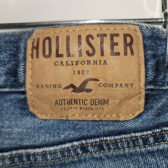 VTG Hollister Boys Jeans Size 28x30 Blue Authentic Denim Straight Leg Streetwear - Picture 5 of 8
